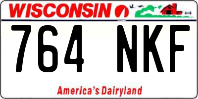WI license plate 764NKF