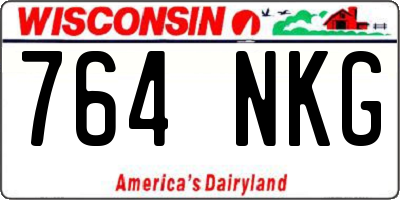 WI license plate 764NKG
