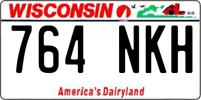 WI license plate 764NKH