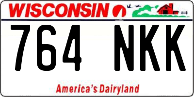 WI license plate 764NKK