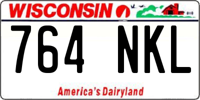 WI license plate 764NKL
