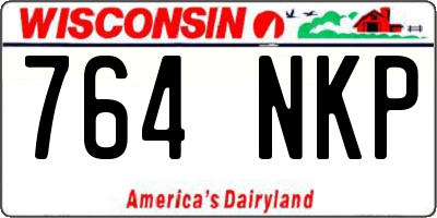WI license plate 764NKP