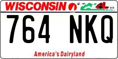 WI license plate 764NKQ