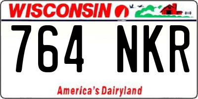 WI license plate 764NKR