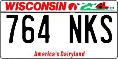 WI license plate 764NKS