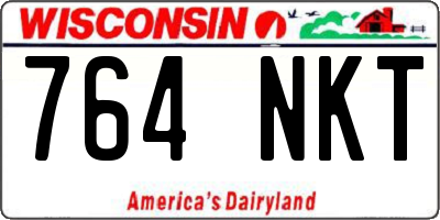 WI license plate 764NKT