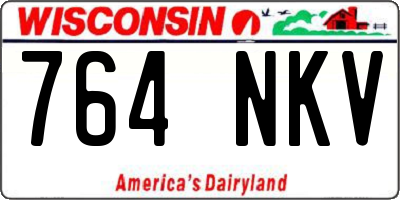 WI license plate 764NKV