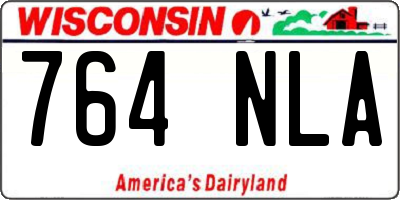 WI license plate 764NLA