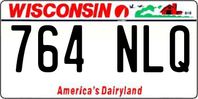 WI license plate 764NLQ