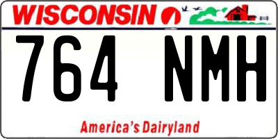 WI license plate 764NMH