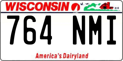 WI license plate 764NMI