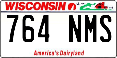 WI license plate 764NMS