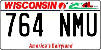 WI license plate 764NMU