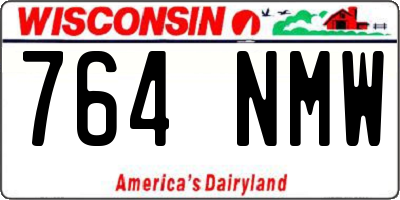 WI license plate 764NMW