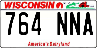 WI license plate 764NNA