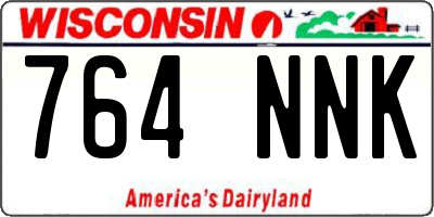 WI license plate 764NNK