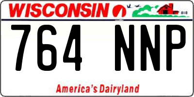 WI license plate 764NNP
