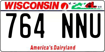WI license plate 764NNU