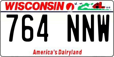 WI license plate 764NNW