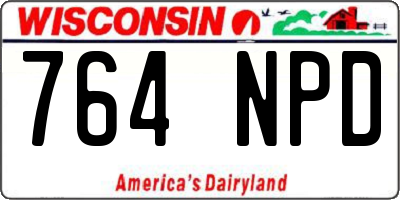 WI license plate 764NPD