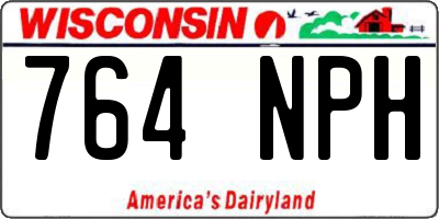 WI license plate 764NPH