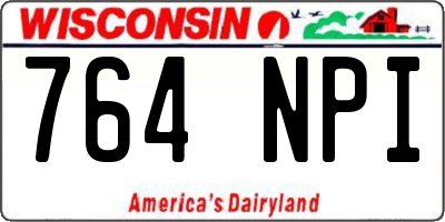 WI license plate 764NPI