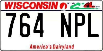 WI license plate 764NPL