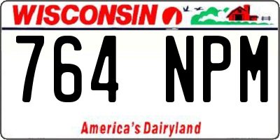 WI license plate 764NPM