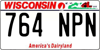 WI license plate 764NPN