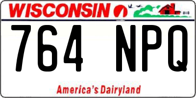 WI license plate 764NPQ