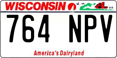 WI license plate 764NPV