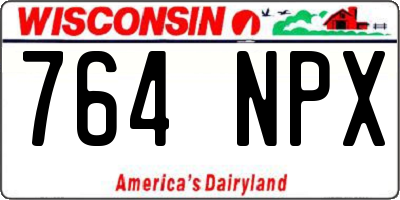 WI license plate 764NPX