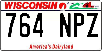 WI license plate 764NPZ