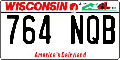 WI license plate 764NQB