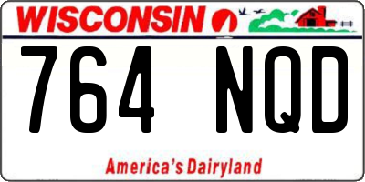 WI license plate 764NQD