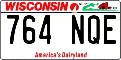 WI license plate 764NQE