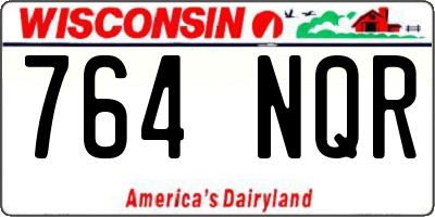 WI license plate 764NQR