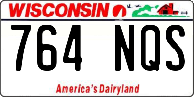 WI license plate 764NQS
