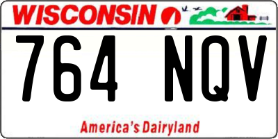 WI license plate 764NQV