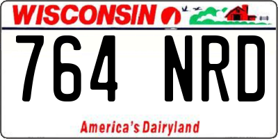 WI license plate 764NRD