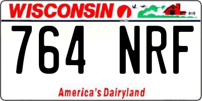 WI license plate 764NRF