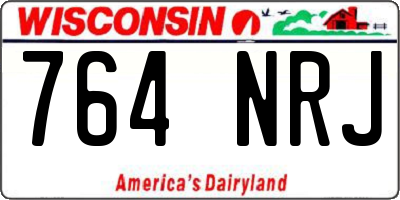WI license plate 764NRJ