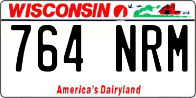 WI license plate 764NRM
