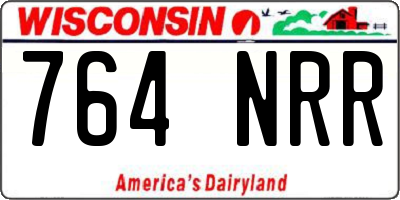WI license plate 764NRR