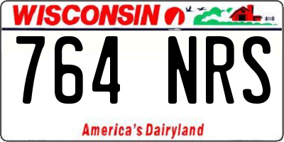WI license plate 764NRS