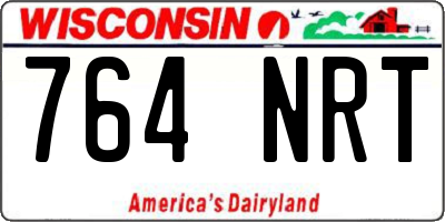 WI license plate 764NRT