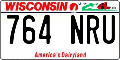 WI license plate 764NRU