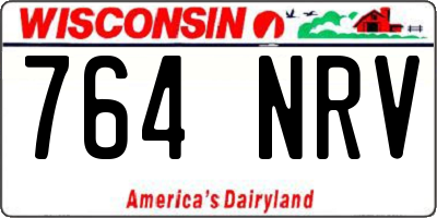WI license plate 764NRV