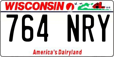 WI license plate 764NRY
