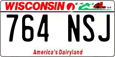 WI license plate 764NSJ